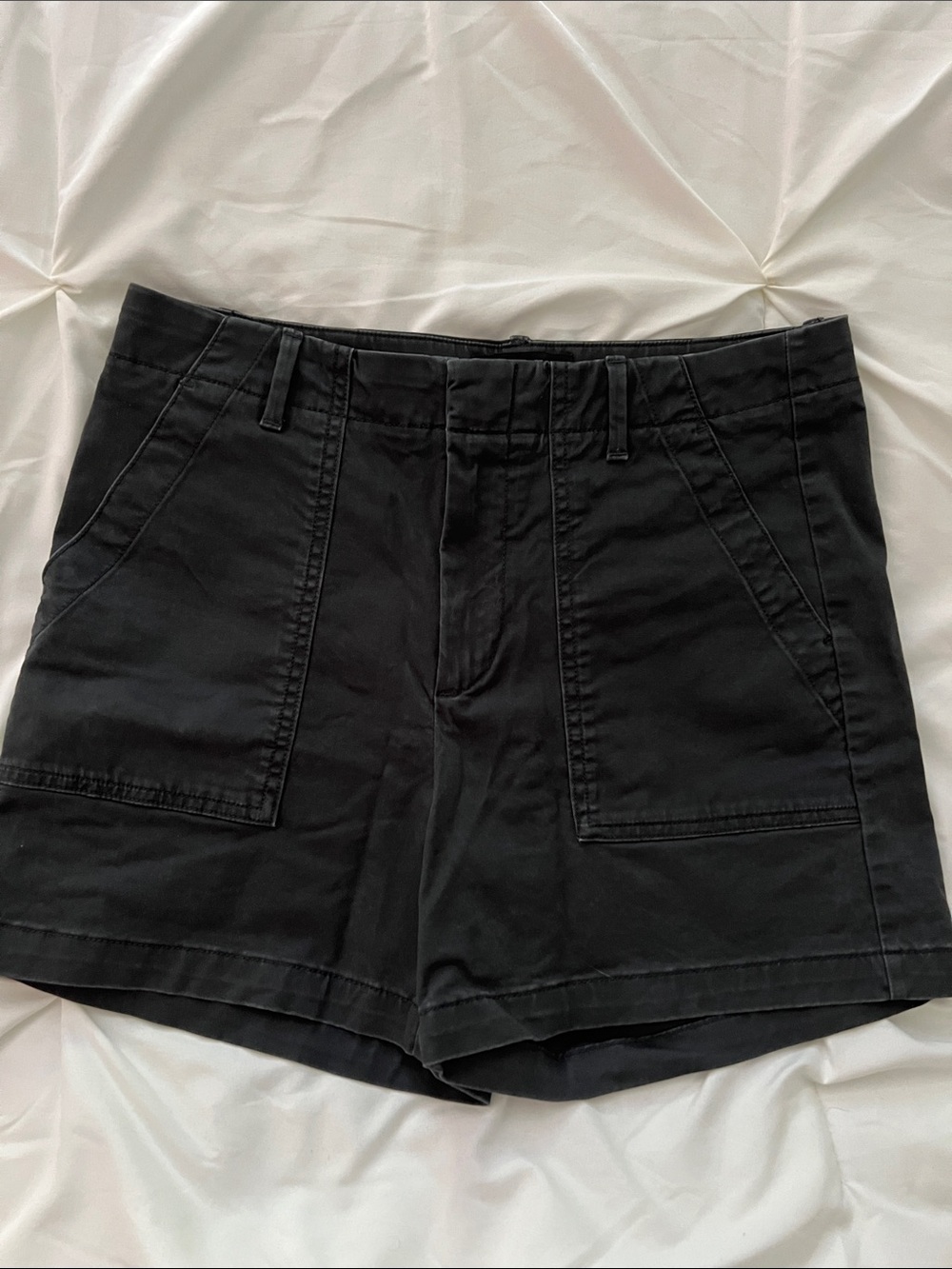 Women's 5” Gray High-Waist Utility Shorts